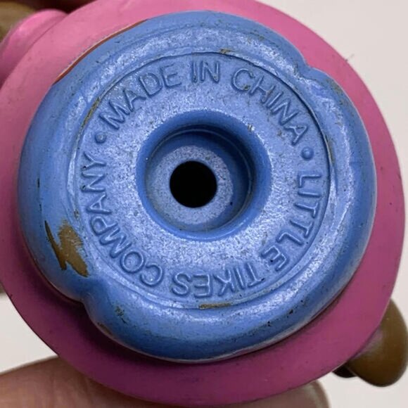 Little Tikes African American Girl Figure Black Hair Pink Dress Yellow Bow - Picture 6 of 6